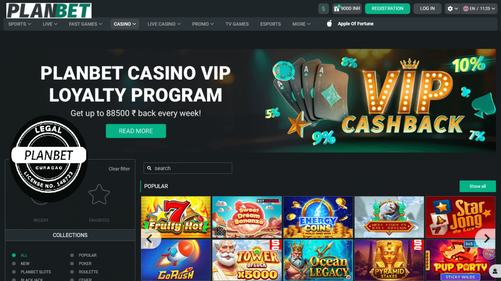 Planbet Casino Online